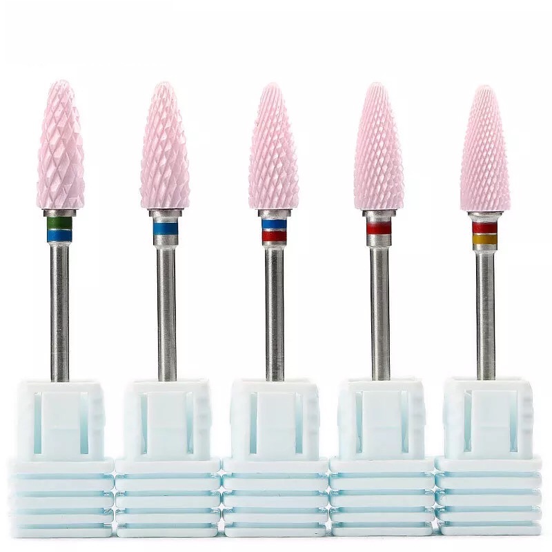 Nail Drill Machine - Розовые керамические фрезы для маникюра, инструменты