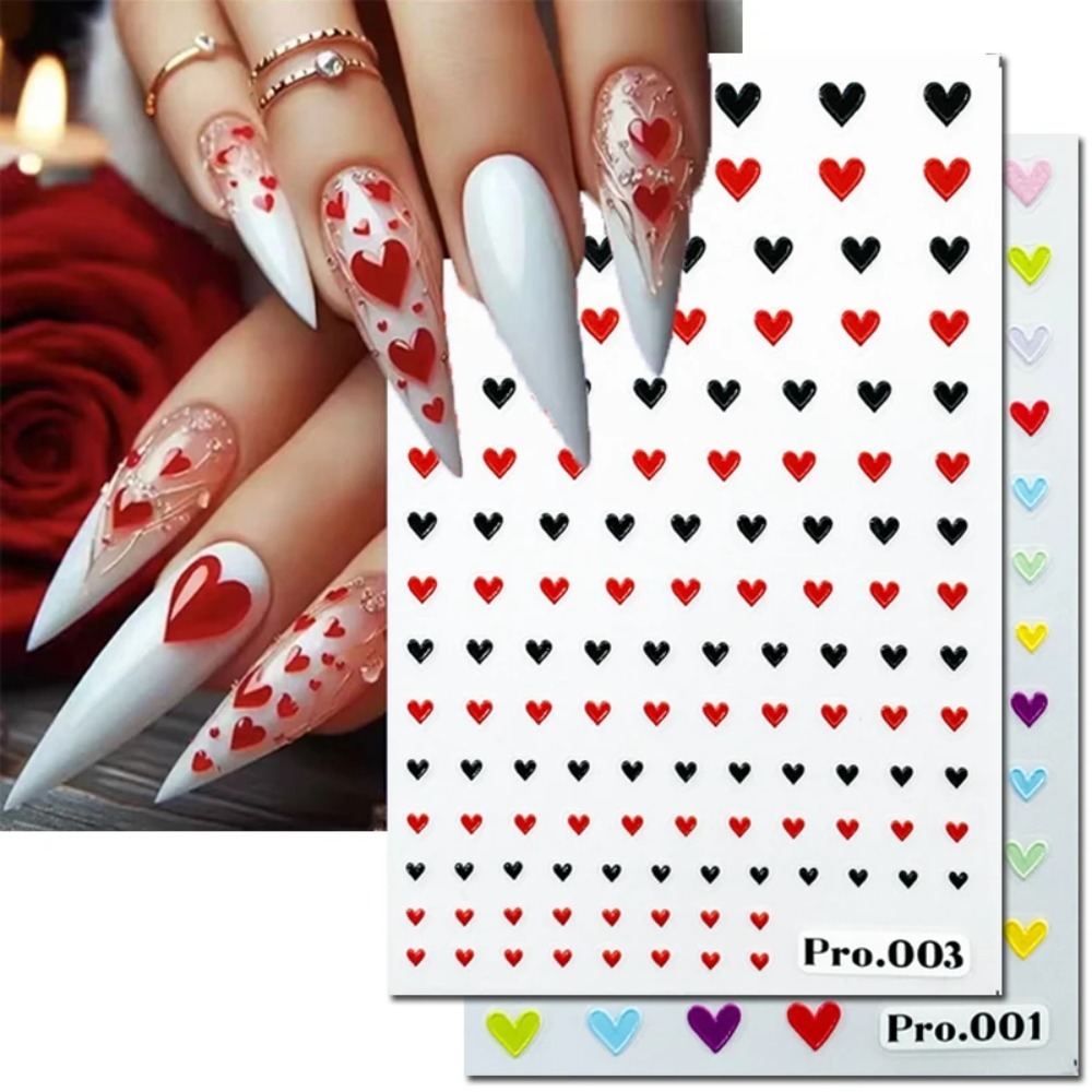 Nail Art Valentines Day - 5D-наклейки для дизайна ногтей с рельефным