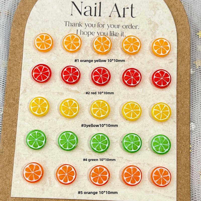 20 шт. 3D миниатюрных имитаций – обзор и цена Nail Art Orange