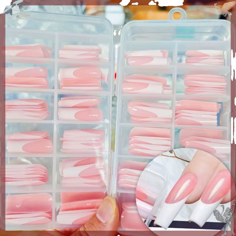 120 шт. глянцевых розовых фран – обзор и цена Nail Art Press On