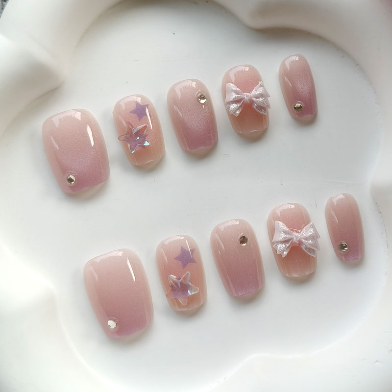 10 шт. Модные милые розово-фио – обзор и цена Nail Art Pink