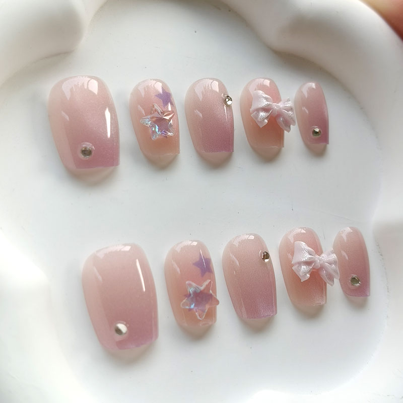 10 шт. Модные милые розово-фио – обзор и цена Nail Art Pink