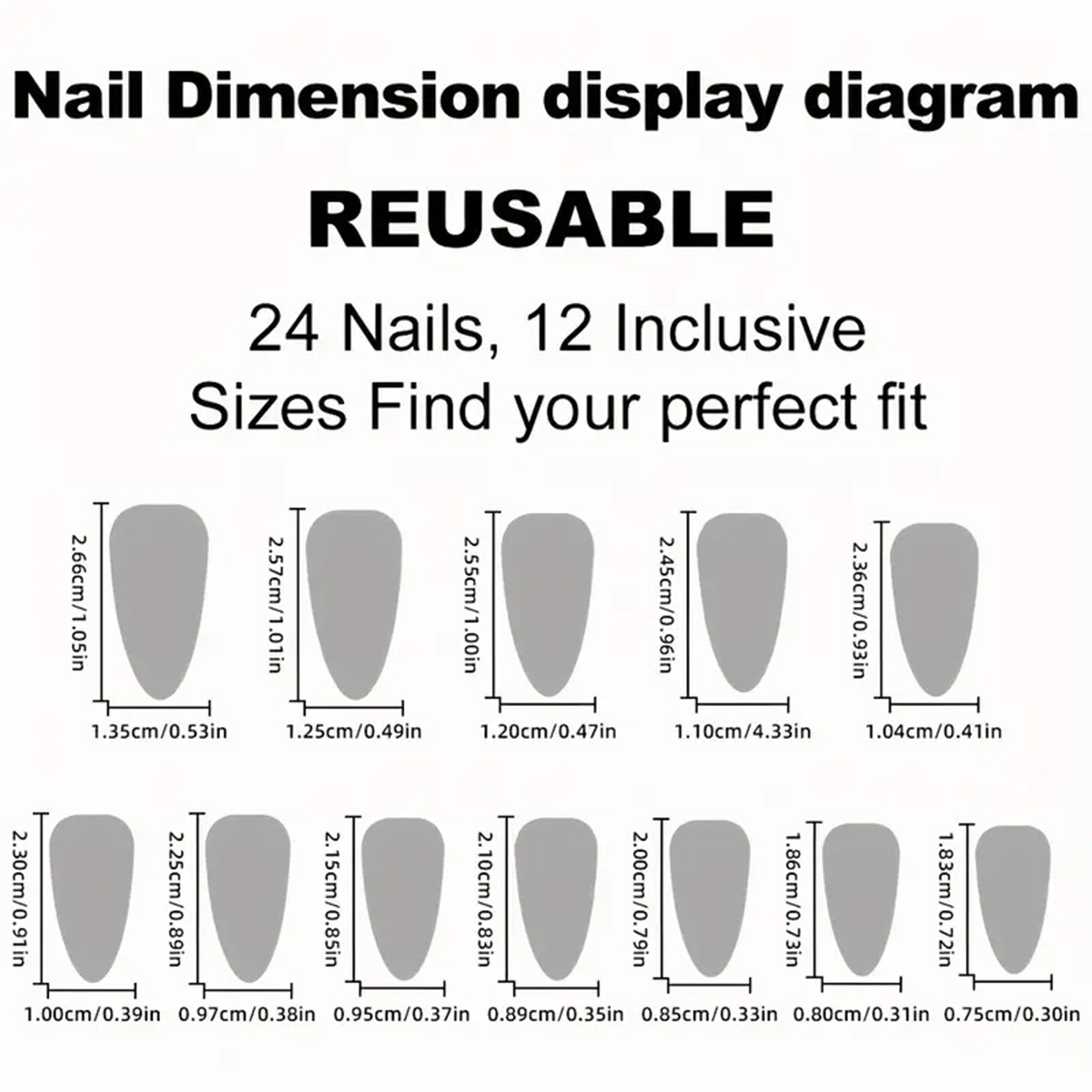 24 шт. средних накладных ногте – обзор и цена Nail Art Press On