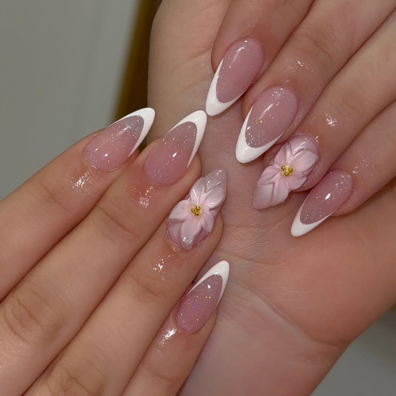 24 шт. розовых накладных ногте – обзор и цена Nail Art Press On
